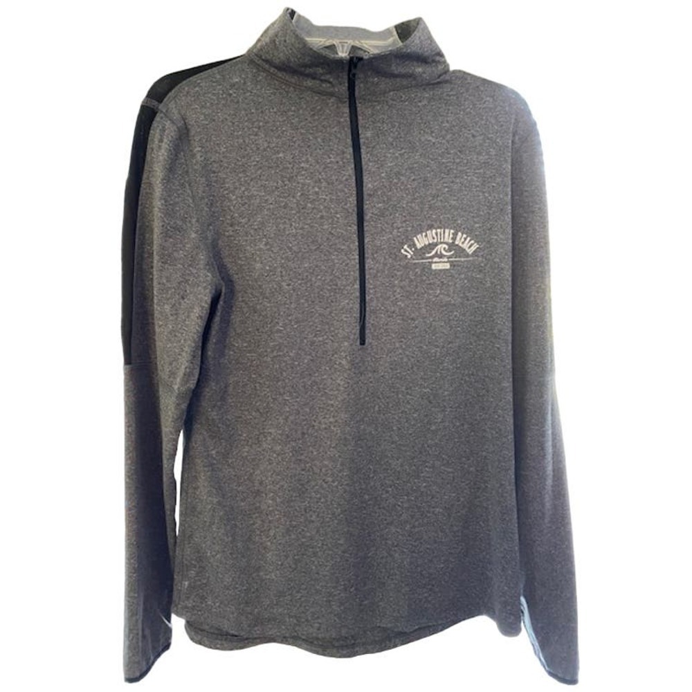 LE St. Augustine Beach Men's Moisture Wicking Half Zip LS Shirt Sz Large